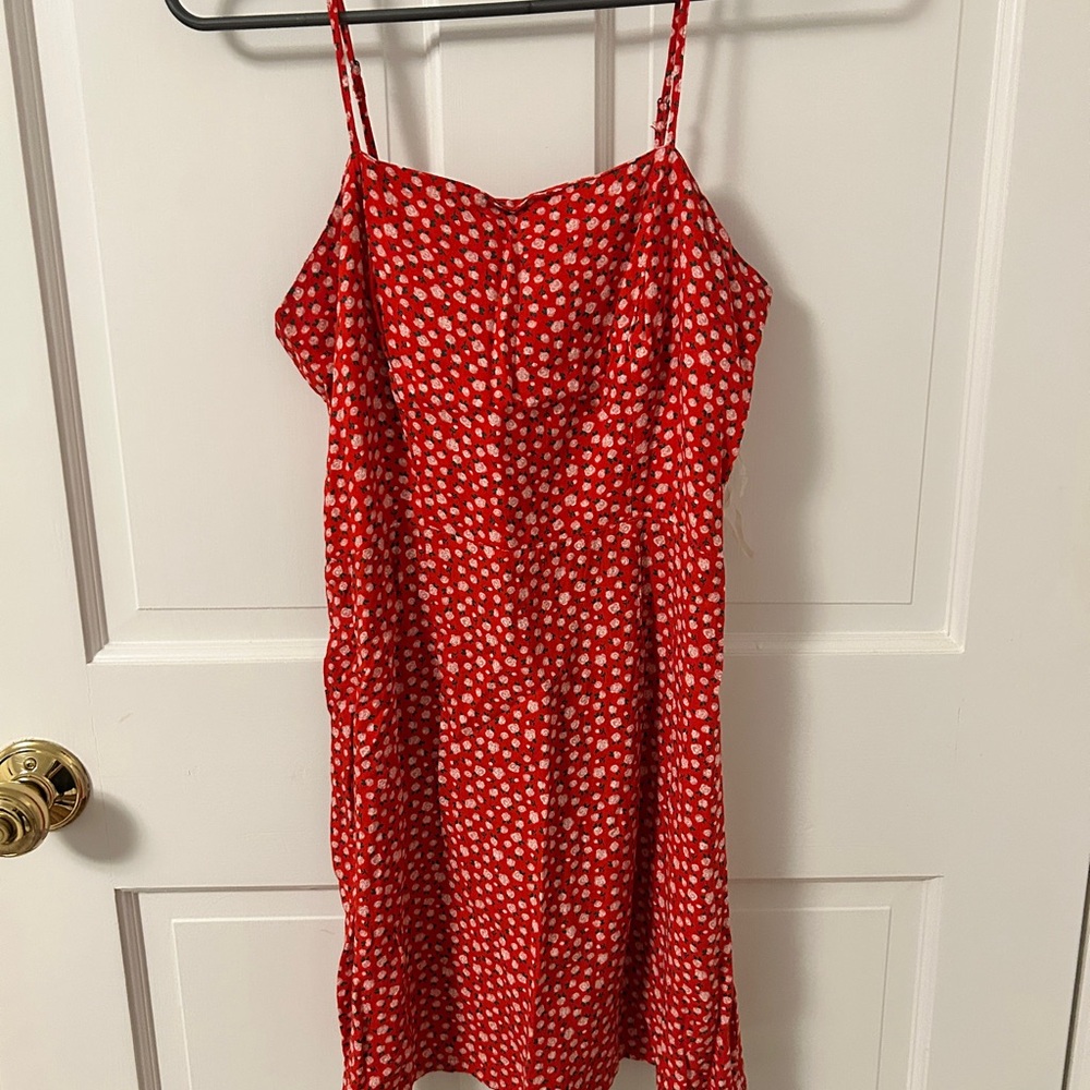Red Polka Dot Spaghetti Strap Dress